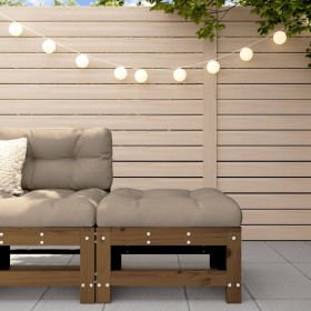 Garden stool with honey brown solid pine wood cushion by vidaXL, Modular outdoor sofas - Ref: Foro24-825670, Price: 68,59 €, ...