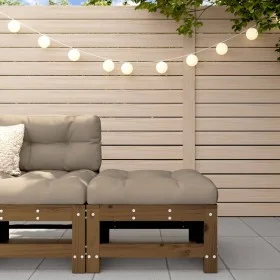 Garden stool with honey brown solid pine wood cushion by vidaXL, Modular outdoor sofas - Ref: Foro24-825670, Price: 67,98 €, ...