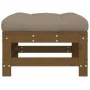 Gartenhocker mit Kissen aus massivem honigbraunem Kiefernholz von vidaXL, Modulare Sofas für den Außenbereich - Ref: Foro24-8...