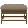 Garden stool with honey brown solid pine wood cushion by vidaXL, Modular outdoor sofas - Ref: Foro24-825670, Price: 67,97 €, ...