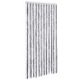 Cortina mosquitera gris y blanco chenilla 100x220 cm