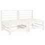 Central sofas with cushions 2 pcs solid white pine wood by vidaXL, Modular outdoor sofas - Ref: Foro24-825689, Price: 139,46 ...