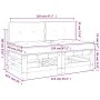 Central sofas with cushions 2 pcs solid white pine wood by vidaXL, Modular outdoor sofas - Ref: Foro24-825689, Price: 139,46 ...