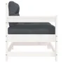 Garden armchairs with cushions, 2 units, solid white pine wood by vidaXL, Modular outdoor sofas - Ref: Foro24-825591, Price: ...
