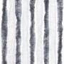 Cortina mosquitera gris y blanco chenilla 100x220 cm