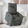 Sillón eléctrico reclinable elevable de tela gris oscuro