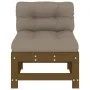 Central sofa with solid honey brown pine wood cushions by vidaXL, Modular outdoor sofas - Ref: Foro24-825663, Price: 115,20 €...