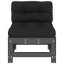 Zentralsofas mit Kissen, 2 Stück, massives graues Kiefernholz von vidaXL, Modulare Sofas für den Außenbereich - Ref: Foro24-8...