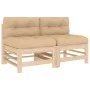 Central sofas with 2 solid pine wood cushions by vidaXL, Modular outdoor sofas - Ref: Foro24-825688, Price: 117,59 €, Discoun...