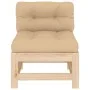 Central sofas with 2 solid pine wood cushions by vidaXL, Modular outdoor sofas - Ref: Foro24-825688, Price: 117,59 €, Discoun...