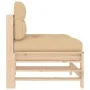 Central sofas with 2 solid pine wood cushions by vidaXL, Modular outdoor sofas - Ref: Foro24-825688, Price: 117,59 €, Discoun...