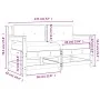 Garden armchairs with cushions 2 pcs solid gray pine wood by vidaXL, Modular outdoor sofas - Ref: Foro24-825592, Price: 199,2...
