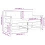 Gartensessel mit Kissen 2 Stück aus massivem grauem Kiefernholz von vidaXL, Modulare Sofas für den Außenbereich - Ref: Foro24...