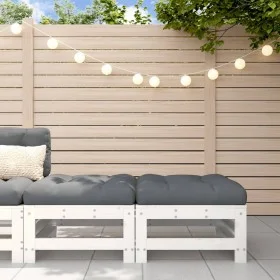 Garden stools with cushions 2 pcs solid white pine wood by vidaXL, Modular outdoor sofas - Ref: Foro24-825696, Price: 126,30 ...