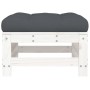 Garden stools with cushions 2 pcs solid white pine wood by vidaXL, Modular outdoor sofas - Ref: Foro24-825696, Price: 127,57 ...