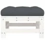 Garden stools with cushions 2 pcs solid white pine wood by vidaXL, Modular outdoor sofas - Ref: Foro24-825696, Price: 126,30 ...