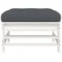 Garden stools with cushions 2 pcs solid white pine wood by vidaXL, Modular outdoor sofas - Ref: Foro24-825696, Price: 126,30 ...