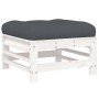 Garden stools with cushions 2 pcs solid white pine wood by vidaXL, Modular outdoor sofas - Ref: Foro24-825696, Price: 127,57 ...
