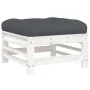 Garden stools with cushions 2 pcs solid white pine wood by vidaXL, Modular outdoor sofas - Ref: Foro24-825696, Price: 126,30 ...