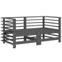 Corner sofas with 2 solid pine wood gray cushions by vidaXL, Modular outdoor sofas - Ref: Foro24-825683, Price: 176,73 €, Dis...