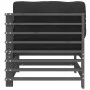 Corner sofas with 2 solid pine wood gray cushions by vidaXL, Modular outdoor sofas - Ref: Foro24-825683, Price: 176,73 €, Dis...