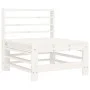 Central sofa with solid white pine wood cushions by vidaXL, Modular outdoor sofas - Ref: Foro24-825661, Price: 84,01 €, Disco...