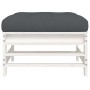 Garden stool with solid white pine wood cushion by vidaXL, Modular outdoor sofas - Ref: Foro24-825668, Price: 56,06 €, Discou...