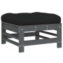 Garden stools with cushions 2 pcs solid pine wood gray by vidaXL, Modular outdoor sofas - Ref: Foro24-825697, Price: 157,14 €...