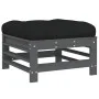 Garden stools with cushions 2 pcs solid pine wood gray by vidaXL, Modular outdoor sofas - Ref: Foro24-825697, Price: 155,30 €...