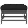 Gartenhocker mit Kissen 2 Stk. massives Kiefernholz grau von vidaXL, Modulare Sofas für den Außenbereich - Ref: Foro24-825697...