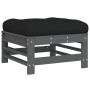 Garden stools with cushions 2 pcs solid pine wood gray by vidaXL, Modular outdoor sofas - Ref: Foro24-825697, Price: 157,14 €...