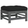 Garden stools with cushions 2 pcs solid pine wood gray by vidaXL, Modular outdoor sofas - Ref: Foro24-825697, Price: 155,30 €...