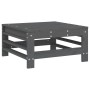 Garden stools with cushions 2 pcs solid pine wood gray by vidaXL, Modular outdoor sofas - Ref: Foro24-825697, Price: 157,14 €...