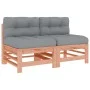 Central sofas with cushions 2 pcs solid wood Douglas fir by vidaXL, Modular outdoor sofas - Ref: Foro24-825693, Price: 129,76...