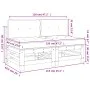 Central sofas with cushions 2 pcs solid wood Douglas fir by vidaXL, Modular outdoor sofas - Ref: Foro24-825693, Price: 129,76...