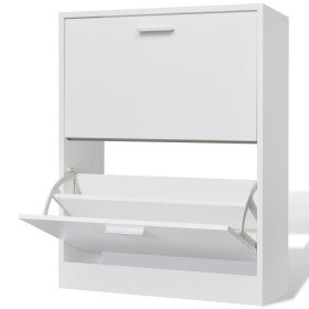 Mueble zapatero blanco con 2 compartimentos Mueble zapatero blanco con 2 compartimentos