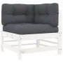 Corner sofa with solid white pine wood cushions by vidaXL, Modular outdoor sofas - Ref: Foro24-825654, Price: 119,25 €, Disco...