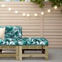 Garden stool with impregnated pine wood cushion by vidaXL, Modular outdoor sofas - Ref: Foro24-825673, Price: 66,04 €, Discou...
