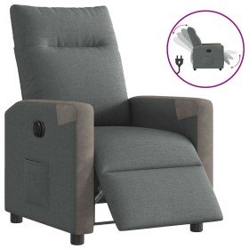 Sillón reclinable eléctrico de tela gris oscuro Sillón reclinable eléctrico de tela gris oscuro