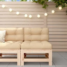 Central sofa with solid pine wood cushions by vidaXL, Modular outdoor sofas - Ref: Foro24-825660, Price: 71,11 €, Discount: %