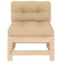 Central sofa with solid pine wood cushions by vidaXL, Modular outdoor sofas - Ref: Foro24-825660, Price: 71,11 €, Discount: %