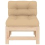 Zentrales Sofa mit Kissen aus massivem Kiefernholz von vidaXL, Modulare Sofas für den Außenbereich - Ref: Foro24-825660, Prei...
