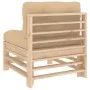 Central sofa with solid pine wood cushions by vidaXL, Modular outdoor sofas - Ref: Foro24-825660, Price: 71,11 €, Discount: %