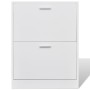 Mueble zapatero blanco con 2 compartimentos