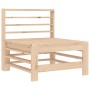 Zentrales Sofa mit Kissen aus massivem Kiefernholz von vidaXL, Modulare Sofas für den Außenbereich - Ref: Foro24-825660, Prei...