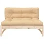 Sofá central madera maciza de pino 120x80 cm de vidaXL, Sofás modulares de exterior - Ref: Foro24-825730, Precio: 110,75 €, D...