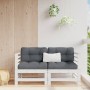 Corner sofas with cushions 2 pcs solid white pine wood by vidaXL, Modular outdoor sofas - Ref: Foro24-825682, Price: 155,87 €...
