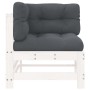 Corner sofas with cushions 2 pcs solid white pine wood by vidaXL, Modular outdoor sofas - Ref: Foro24-825682, Price: 155,87 €...