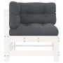 Corner sofas with cushions 2 pcs solid white pine wood by vidaXL, Modular outdoor sofas - Ref: Foro24-825682, Price: 155,87 €...
