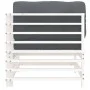 Corner sofas with cushions 2 pcs solid white pine wood by vidaXL, Modular outdoor sofas - Ref: Foro24-825682, Price: 155,87 €...